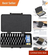 42 Slot Coin Cell Battery Case Organizer for CR2032 CR2025 LR44 Storage