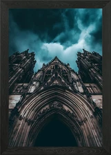 German Cologne Gothic Cathedral Ent Framed Wall Art Poster Canvas Print Picture