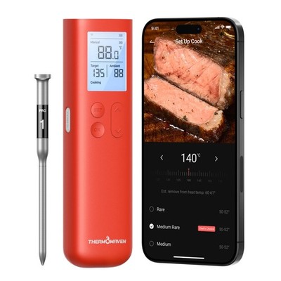 ThermoMaven Smart Bluetooth Wireless Meat Thermometer, 10X Enhanced Sub-1G Si...