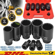 VIELZAHN SCHLAGSCHRAUBER N&Uuml;SSE SW 27-36 mm 12-KANT STECKSCHL&Uuml;SSEL SATZ NUSS SET