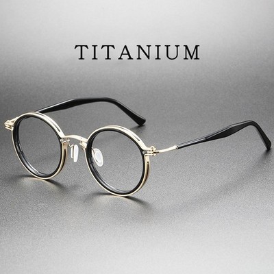 Hand Made Pure Titanium Reading Glasses Men Women Readers Round Eyeglass Frames