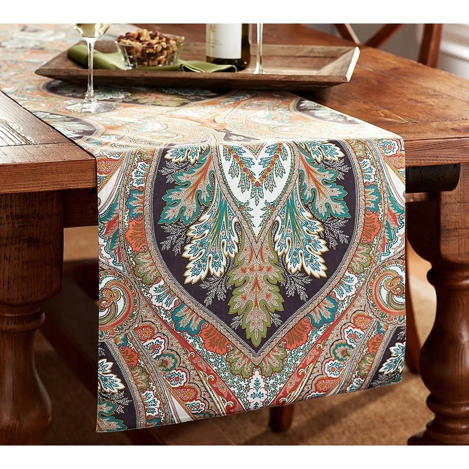 $249 NWT Pottery Barn Anton Paisley Table Runner/Napkins Sold Out - Image 2 of 4