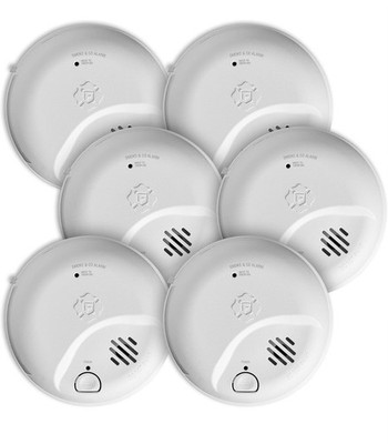 First Alert 6-Pack SMICO100-AC Interconnect Hardwire Smoke&Carbon Mono detector