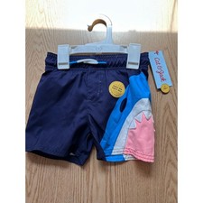 New Boys Cat  Jack Shark Swim Trunks Elastic Waistband Navy Blue size 2T