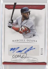 2018 Panini National Treasures Signatures /15 Marcell Ozuna #S-MO Auto
