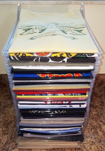 4-10 Pack EZSTAX 40 T-Shirt Folder & Closet Organizer Office Filing System New - Picture 2 of 7