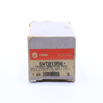 * NEW TRANE SWT01958 ROTARY SWITCH 10A 125VAC 3 POS