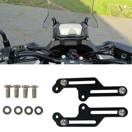 Black Windscreen Adjusters Windshield Bracket For Honda NC700X NC750X 2012-2015 - Picture 2 of 9