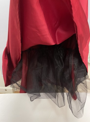 Davids Bridal Bridesmaid Dress Size 10 Red Sleeveless Broche Formal Evening Long - Picture 12 of 12