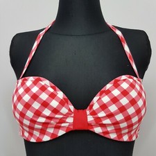 Ex Boux Avenue Women's Red Mix Hollywood Check Bikini Top (V30)