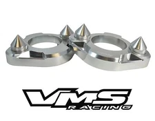 x2 SILVER VMS RACING SPIKED STRUT TOWER SUPPORT BRACES FOR 96-00 HONDA CIVIC EK