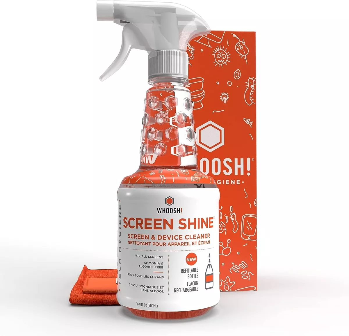 WHOOSH Screen Cleaner Kit 16.9 Oz Best For Smartphones IPads Eyeglasses  Cleaner