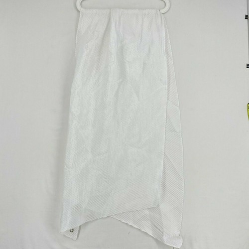 Calvin Klein Pleated Evening Wrap Shawl Eggshell White Womens One Size Scarf - 第 5/7 張圖片