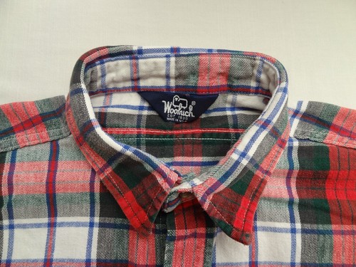 Woolrich XL VTG Flannel Long Sleeve Button Down Flap Pocket Board Made in USA - Picture 2 of 12