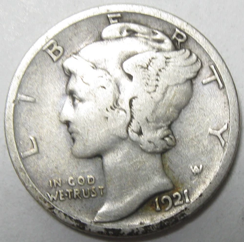 1921-D Mercury Dime - Fine Condition - #11201