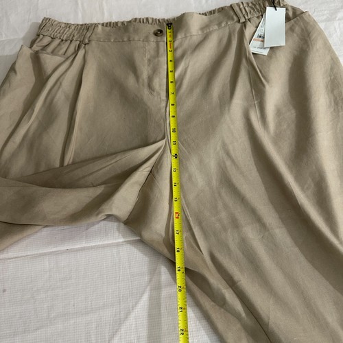 NWT Calvin Klein Womens Career Pull On Dress Pants Soft Linen Blend Plus Size 2X - Picture 10 of 13