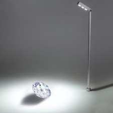 3W Display Box LED Picture Light Desk Pole Lamp Jewelry Store Exhibition Silver