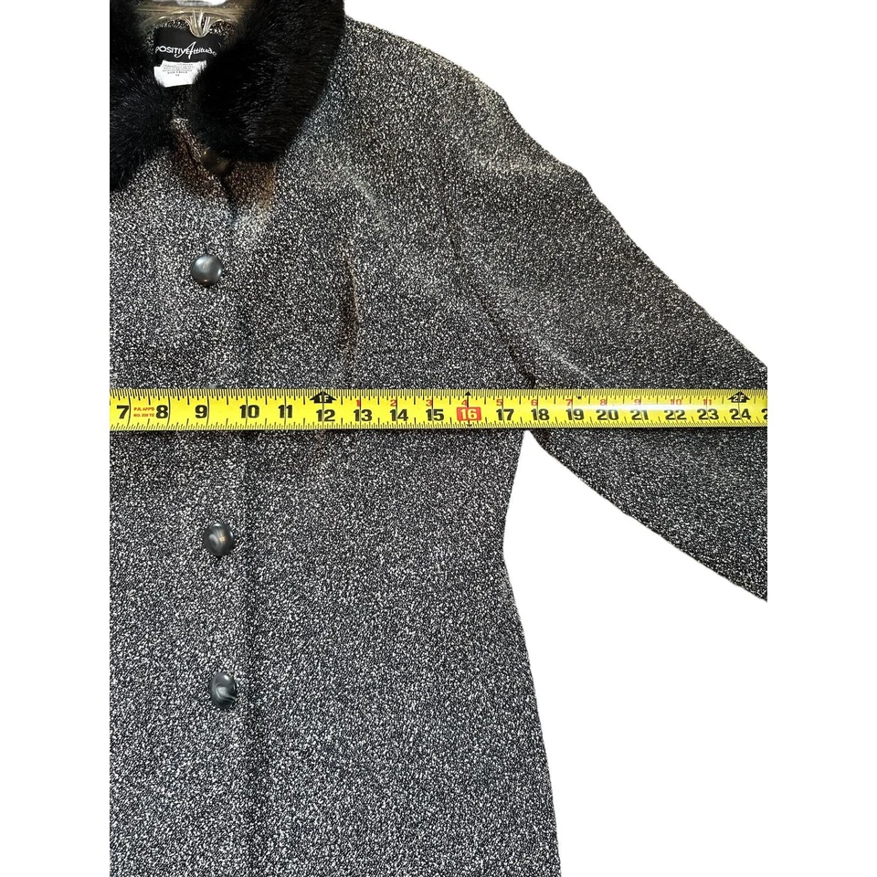 Chaqueta vintage Positive Attitude con cuello y puños de piel sintética talla 12 Foto 4 de 4