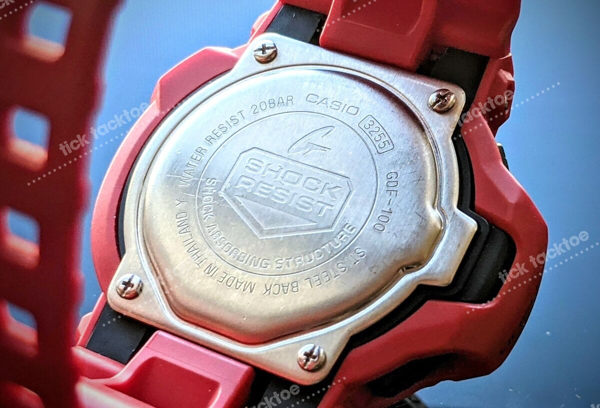 Rare Casio G Shock Red GDF-100-4 Twin Sensor Digital Watch Rare Casio G Shock Red GDF-100-4 Twin Sensor Digital Watch