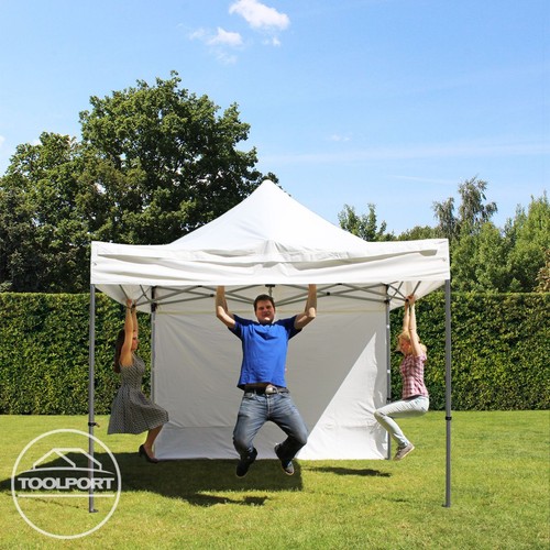 3x3m Faltpavillon Faltzelt Garten Pavillon PROFESSIONAL Stahl dunkelgrün - Bild 2 von 8