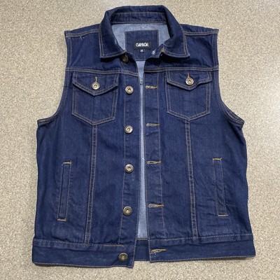 Women's Medium Carbon Blue Denim Biker 