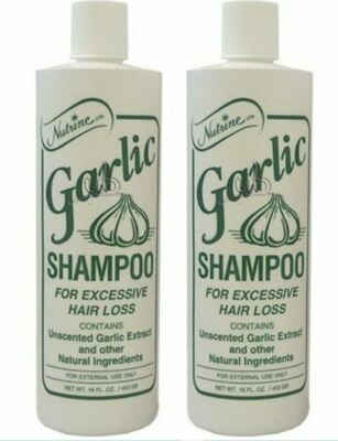 Nutrine Garlic Shampoo Unscented 16oz (Pack of 2)