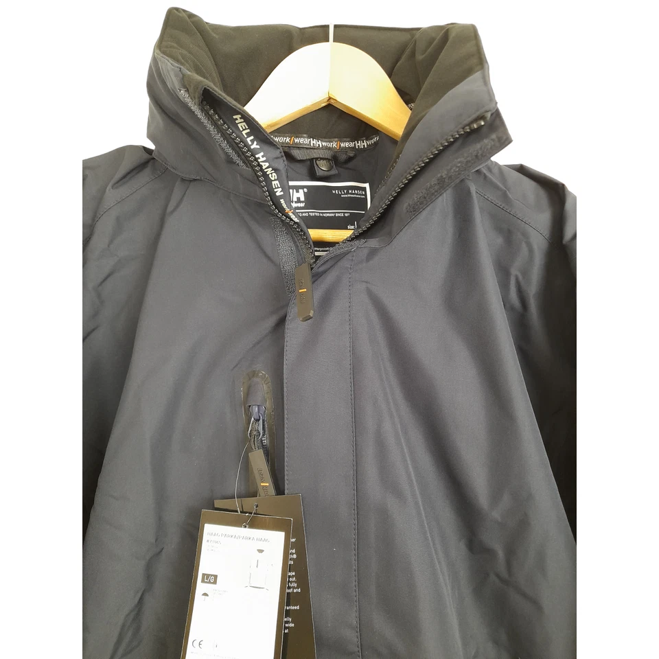 Helly Hansen Haag Parka Waterproof 71045 Navy Workwear Jacket Coat - Image 2 of 4