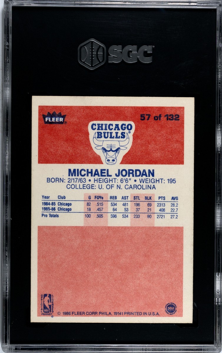 MICHAEL JORDAN 1986-87 Fleer Rookie RC SGC 5.5 EX+ | Bulls | eBay