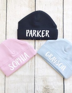 personalised baby boy hats