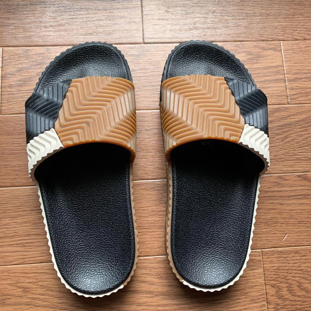 Sandali piatti Alexander Wang × Adidas slip on WMNS taglia 37 neri marroni bianchi USATI