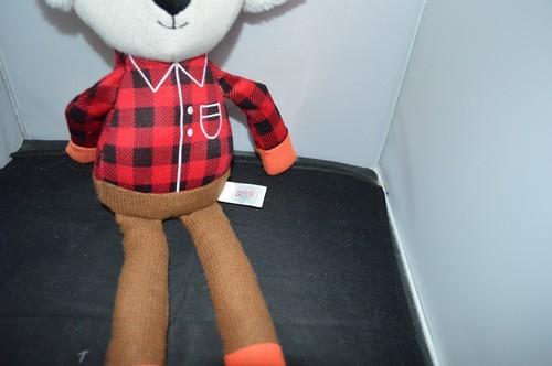 Baby Toy Fox Spark Plush Baby Rattle Ears Crinkle Holiday Toy Logger 17" T9 - Picture 2 of 3