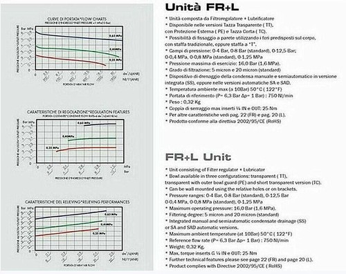 Tire Tyre Changer Unit FR+L042 1/4" Air Filter Regulator Separator For Corghi - Picture 5 of 5