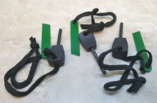 QTY of 3 Green Magnesium Fire Starter Emergency Survival Tools