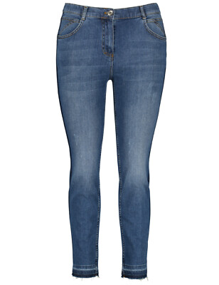 SAMOON Betty Jeans mit Kontrast-Details 7/8 Hose by Gerry Weber NEU blau Gr.
