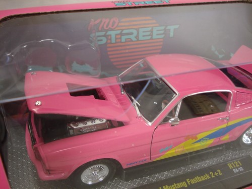 M2 Machines 1:24 1966 Ford Mustang Fastback 2+2 Pro Street 1 of 6,250 made Pink - Picture 21 of 23