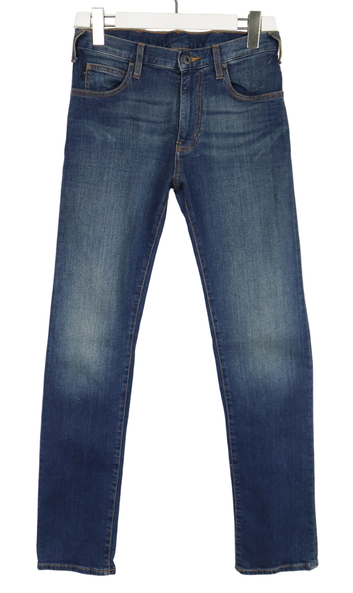 EMPORIO ARMANI Jeans Men's US 28 Blue Denim Faded Whiskered