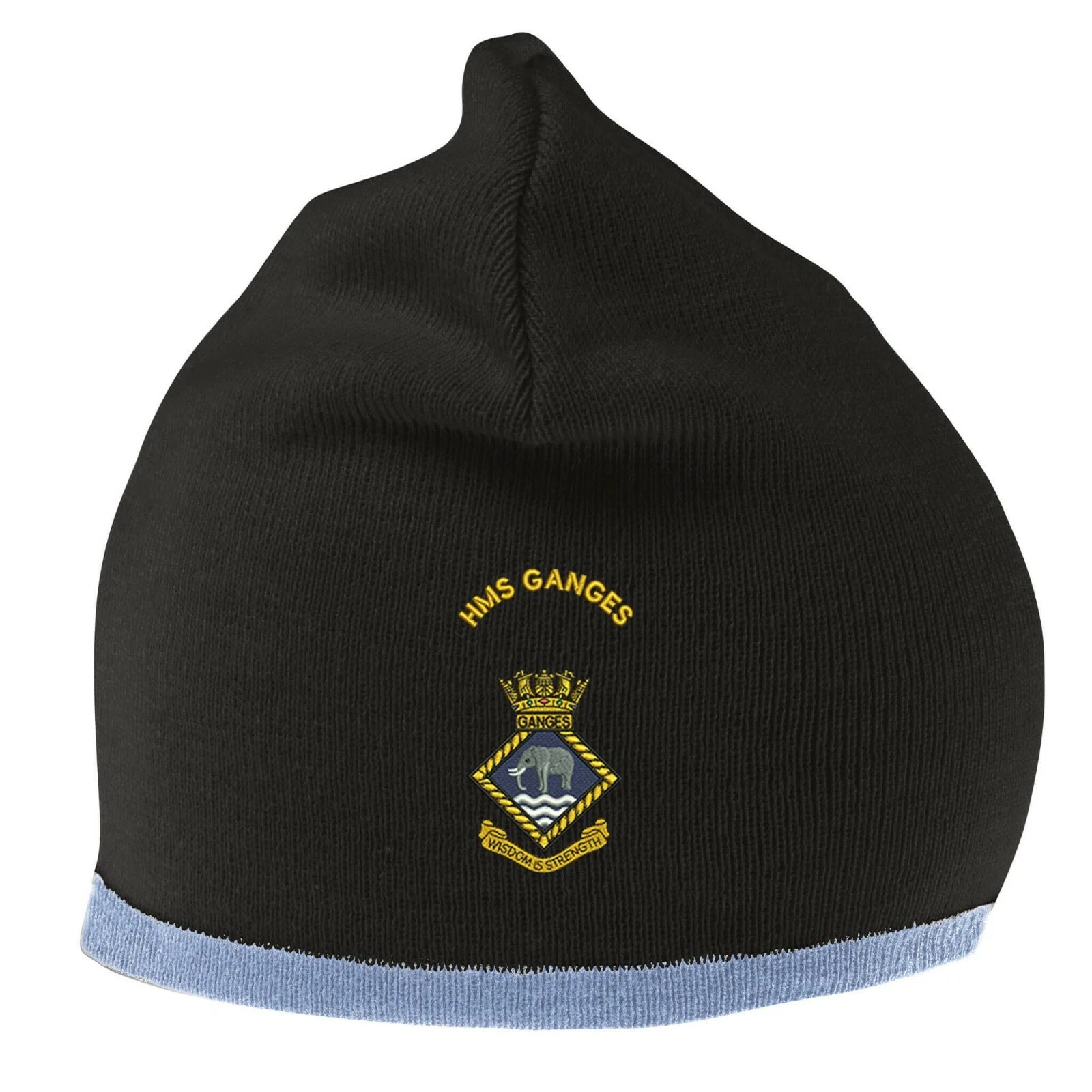 OFFICIAL HMS Ganges Beanie Hat with Embroidered Logo