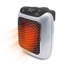 Portable Electric 600w Plug In Digital Fan Heater With Remote Control & Timer