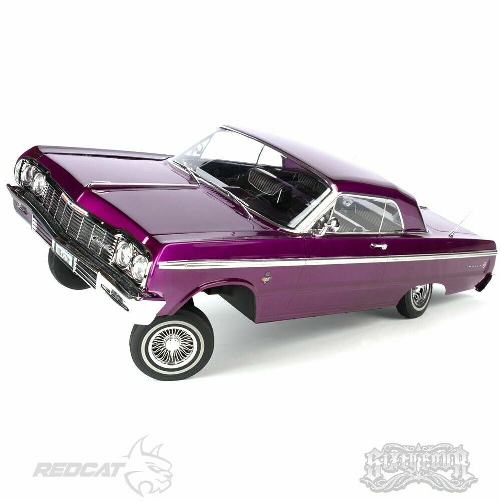 1/10 Chevrolet Impala SS 1964 RC Car Hopping Lowrider Kandy/Chrome Purple 14409