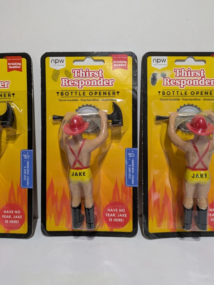 口渴响应者 4 开瓶器杰克消防员单身女郎派对礼物新奇 — 第 3/4 张图片