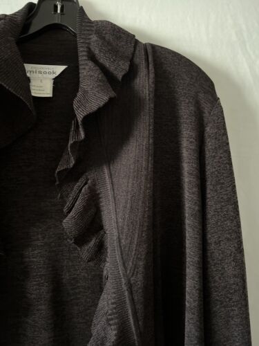 EXKLUSIV MISOOK braune Strickjacke mit Rüschen Gr. L - Bild 3 von 6