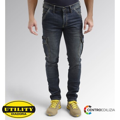 Pantaloni Jeans Cargo Denim Diadora Italian Style 54 Acquisti