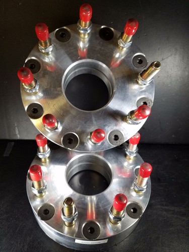 5x5.5 / 5x139.7 to 8x6.5 2pc US Wheel Adapters 14x1.5 Stud 1.75" Thick 108Bor x2 - Picture 5 of 6