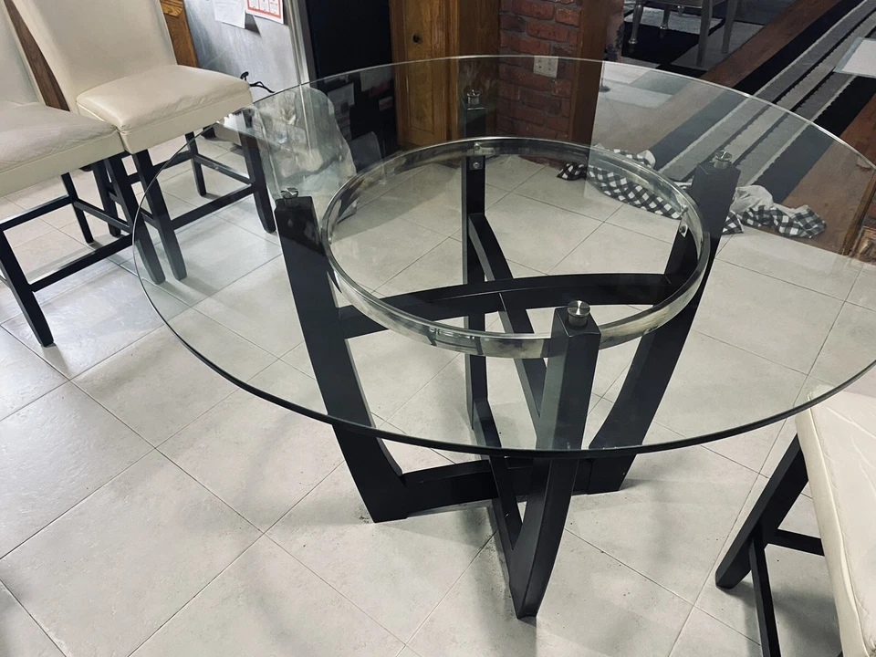 Juego de mesa de cocina moderno 4 sillas blanco Foto 3 de 4