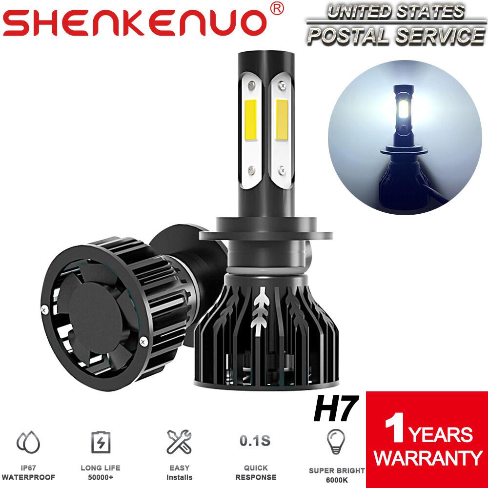 LED Headlight HID Hi/Low Beam Bulbs H7 6000K for Mercedes