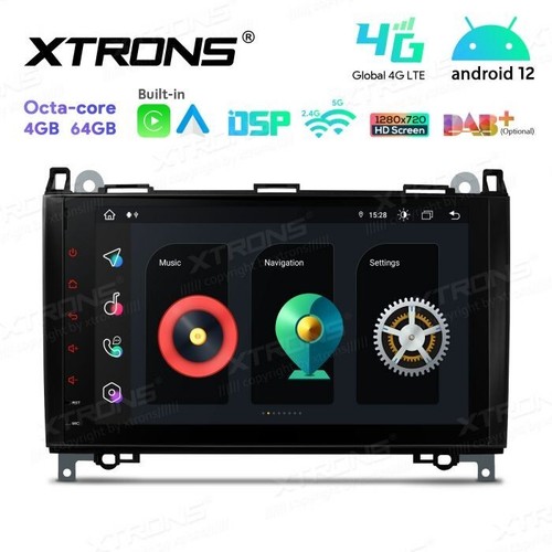 AUTORADIO ANDROID 12 4/64 PER MERCEDES CLASSE A B SPRINTER VIANO VITO W245 W169 - Foto 2 di 11