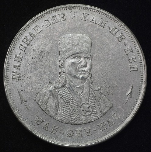 "1911" Native American Peace Medal Chief Wah-She-Hah Daniel Carr Moonlight Elder - Picture 2 of 5