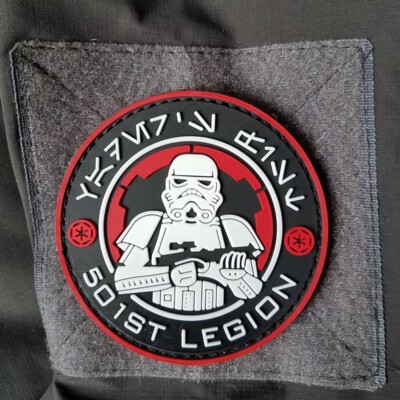 3D PVC STAR WARS IMPERIAL STORMTROOPER IMPERIAL RUBBER HOOK LOOP PATCH BADGE
