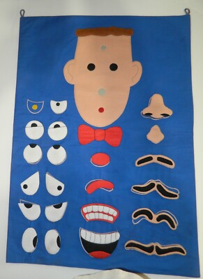 MR. FACE Hanging FABRIC WALL CHART Facial Emotions Activity* Hard To Find