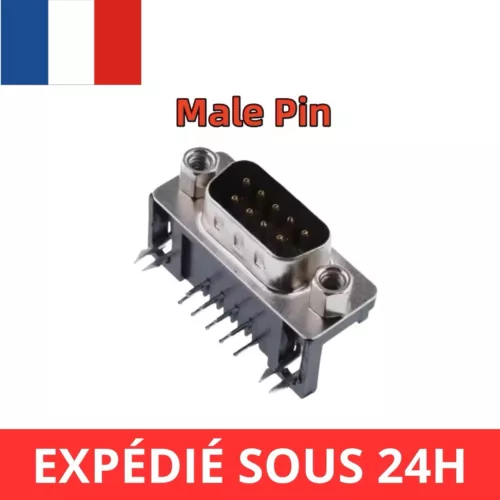 Connecteur à souder DB9 9 broches male / DB9 male connector 9 pins solder